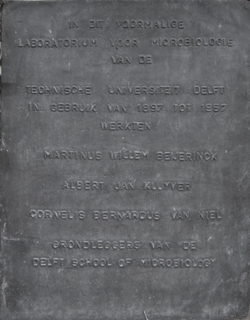 Plaquette aan voormalig Lab Microbiologie Delft.jpg